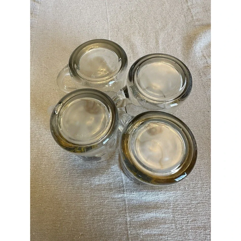 Beer Cocktail Mug Stein Glass Antelope, 2 Elephant and Lion, w/babies set of 4